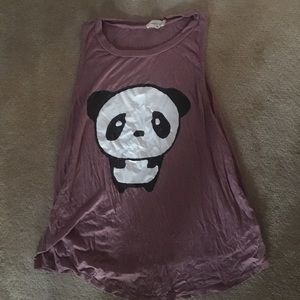 Pink Sleeveless panda top